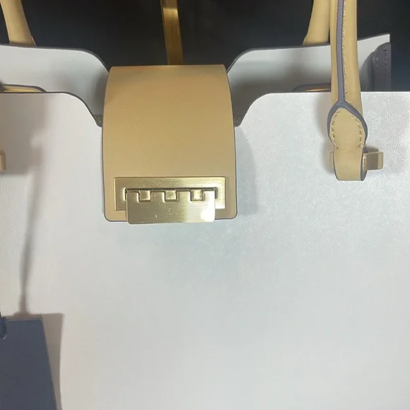 ZAC ( Zac Posen ) NWT , EARTHA MEDIUM , TOTE , off white, CHARCOAL Color. - Picture 6 of 16